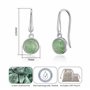Philip Jones Boucles d'oreilles en aventurine verte avec carte de citation