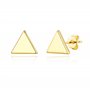 Boucles D'oreilles Tiges Triangle Plaqué Or