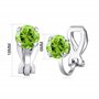 Philip Jones Boucles d'oreilles à clip en cristal vert clair créées avec des cristaux Zircondia®, Cristal, Cristal Zircondia®
