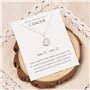 Philip Jones Collier avec pendentif signe astrologique du cancer et carte citation avec cristaux Zircondia®, Cristal, Cristal Zi