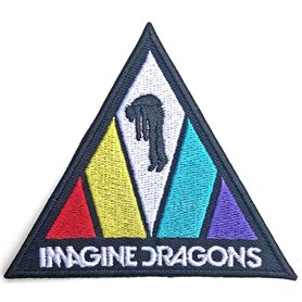 Rock Off officially licensed products Imagine Dragons Patch Triangle Band Logo Nouveau Officiel Embroidered Woven Iron Rock Off officially licensed products Imagine Dragons Patch Triangle Band Logo Nouveau Officiel Embroidered Woven Iron