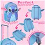 Disney Stitch Valise Enfant à roulettes Sac de Voyage Trolley Pliable Bagages Cabine Valise Cabine Souple pour Vacances Voyage É