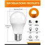 Aurahome Ampoule LED E27 2000K, Ambre Chaud Blocage de la Lumière Bleue Veilleuse LED 9W (60W Équivalent Lumière Chaude Doux pou