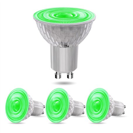 BrightWish Lot de 4 ampoules LED GU10 vertes 5 W