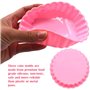 SUNSK Moules à Tarte Plat en Silicone Rond Antiadhésifs Mini Moule à Gâteaux Moule à Pâtisserie pour Tartelettes Quiche Gelée 6