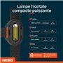 NEBO Einstein 1500 Flex - Lampe frontale rechargeable avec 5 modes d'éclairage - Accessoires de camping et de randonnée - Lampe