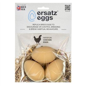 Oeufs Ersatz – Faux œufs de Poule et de volaille réalistes – Imitation d'œufs factices lestés pour nichoirs – Encourage la Ponte Oeufs Ersatz – Faux œufs de Poule et de volaille réalistes – Imitation d'œufs factices lestés pour nichoirs – Encourage la Ponte