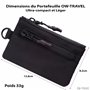 OW-Travel Portefeuilles et Porte-Cartes (Noir) Portefeuille RFID avec Protection sans Contact pour Sécurité et Tranquillité D’Es