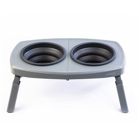 Colapz Lot de 2 Gamelles pour Chien Pliables Portables avec Support – Surélevées Gris Colapz Lot de 2 Gamelles pour Chien Pliables Portables avec Support – Surélevées Gris