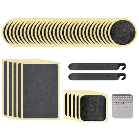 40 Pièces Kit de Réparation de Chambre à Air de Vélo Autocollant - Rustines sans Colle en Formes Ronde