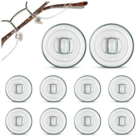 Plaquettes De Nez En Silicone Haut De Gamme Forme Ronde À Clipser | 9 Mm /0. 35 '' |5 Paires| Plaquettes De Nez Pour Lunettes Ac