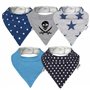 Bandana Bébé Bavoir de 5- Doux et Absorbant Avec Doublure Imperméable à l'eau