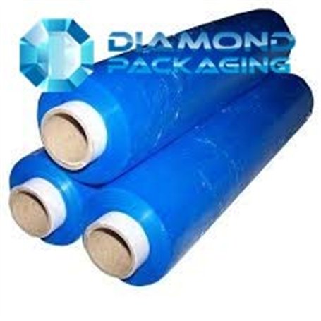 Diamant Emballage 6 x Bleu Flush Core solide Rouleaux film étirable pour palette en fonte d'emballage de colis film étirable – 4