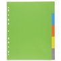 eco-eco Lot de 4 intercalaires A4 50% recyclés multiperforés renforcés couleur couleur lot de 5 intercalaires extra larges 200 m