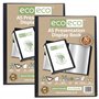 eco-eco Eco064x2 Lot de 2 porte-vues avec pochettes en plastique Noir Format A5 50% recyclé 80 pochettes