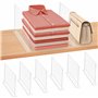 FNG8 Separateur Etagere Dressing en Acrylique Transparent [Lot de 6] - Amenagement Interieur Placard Vertical pour Chambre