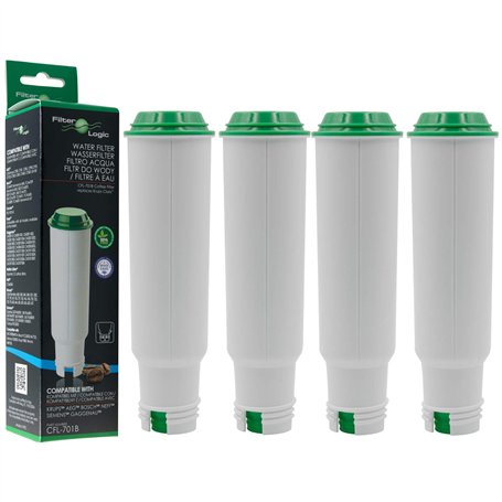 Filterlogic CFL-701B | 4x Filtres à eau compatible avec Krups F088 Claris Aqua Filter