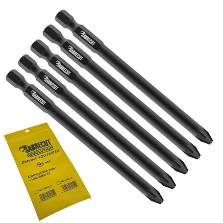 5 x SabreCut SC116PZ2_5 116 mm PZ2 Compatible avec Hilti SMD 57 SMD57 1/2 Autofeed Collated Drywall Screwdriver Gun Bit Pozi Poz