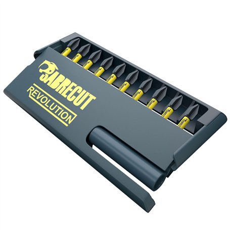 SabreCut SCRKB11PH2 Lot de 11 embouts magnétiques professionnels Phillips 32 mm PH2 et porte-embouts 60 mm dans une boîte de ran