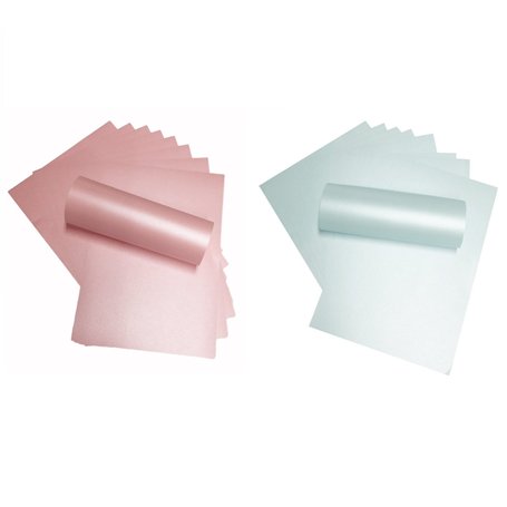 Syntego 20 feuilles de papier glacé double face A4 120 g/m² adapté aux imprimantes à jet d'encre et laser 10 de chaque (rose et