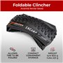 Fincci Velo Pneus VTT 26 x 2.25 Pouces avec 2X 57-559 Chambre à Air avec 48mm Valve Schrader - Pair Pliable Tire 26" pour Montag