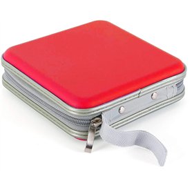 Gadget Hoppa Étui de rangement rigide pour CD/DVD 36 capacité Rouge Gadget Hoppa Étui de rangement rigide pour CD/DVD 36 capacité Rouge