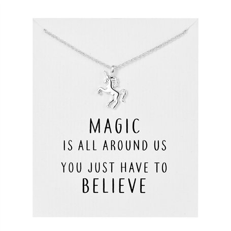 Philip Jones Collier licorne avec carte de citation