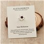 Philip Jones June (Alexandrite) Bague de naissance réglable créée avec des cristaux Zircondia®