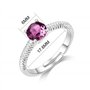 Philip Jones June (Alexandrite) Bague de naissance réglable créée avec des cristaux Zircondia®