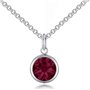 Philip Jones Collier de pierre de naissance de juillet (rubis) créé avec des cristaux de Zircondia®