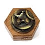 Cadran solaire fait main boussole dans un coffret cadeau cadran soleil montre capitaine navigation cadran solaire laiton nautiqu