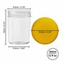 Belle Vous Lot de 16 Pot en Verre avec Couvercle en Plastique – 350ml Petit Pot Verre Rond Transparent Réutilisable et Hermétiqu