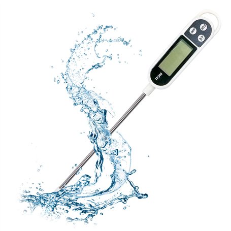 IndoTeam Thermomètre de cuisine numérique pour cuisson des aliments – Thermomètre précis avec longue sonde – Thermomètres à vian