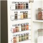 joeji's Kitchen Etagere a Epices Murale Metal 4 Pcs Etagere Cuisine - Porte Epices Cuisine facile à installer etagere murale cui