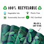 Central 23-6 feuilles de papier d'emballage - Feuilles et plantes vertes - Emballage cadeau écologique pour homme et femme - Rec