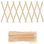 MD MUZ Lot de 3 treillis de jardin extensibles en bois de couleur naturelle - Chaque pièce s'étend jusqu'à 180 x 30 cm