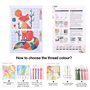 Pinsheng Kits de Point de Croix, DIY Kit de Broderie 11CT Estampé Renard Coloré 28X38cm, pour Adultes Débutant Enfants Maison Dé