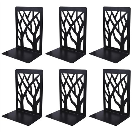 Natuce 3 Paires/6 Pcs Serre-Livres en Métal