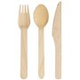 Ensemble de couverts en bois 150 pièces jetables