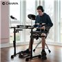 CAHAYA Kit de Batterie Électronique avec Tabouret: Batterie Électronique Portable avec Peaux Maillées Silencieuses 350 Sons Inté
