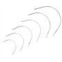 Wisebom 12 Pcs Aiguilles Courbées Set 6 Tailles C Type Aiguilles à Coudre Main Kit 2/2.5/3/3.5/4/5 pouces C Type Aiguilles à Cou