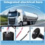 Colexy Klaxon à Air 12V, Son Super Puissant de 150DB à Double Trompette Klaxon de Voiture Universel avec Compresseur pour Véhicu