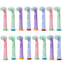 Brossette Compatible Oral B Enfant | OralVista Pack de 16 Têtes de Brosse à Dents Électriques Colorées pour Enfants | Doux pour