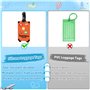 Alyvisun 4 Pcs Etiquette Valise, Silicone Etiquette Bagage, Etiquettes à Bagage avec Carte d'Identification Imperméable, Étiquet