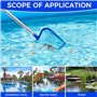 CNMTCCO Epuisette Piscine, Epuisette Bassin 204 cm Long avec Perche Télescopique, Perche en Alliage d'Aluminium Renforcé, Maille
