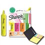 SHARPIE Surligneur Fluo XL | Chisel Tip Highlighter Pen | Lot de 4 surligneurs + Notes autocollantes