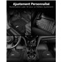 3W Kit de Tapis Voiture et Tapis Coffre pour Mini Hatch 3-Portes F56 2014-2023, Tapis de Sol en TPE antidérapant imperméable Com
