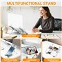 Euqvunn Support Ordinateur Portable, Support PC Portable à 5 Niveaux Réglables, Alliage d'Aluminium Pliable et Portable Support