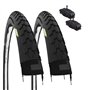 2 pneus 26 x 1 1/2 (40 – 584) + Chambres Valve Schrader pneus Caoutchouc pour vélo vélos