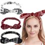 Culinavog Lot de 3 Bandeau élastique – Style Bohème et Rétro avec Nœud